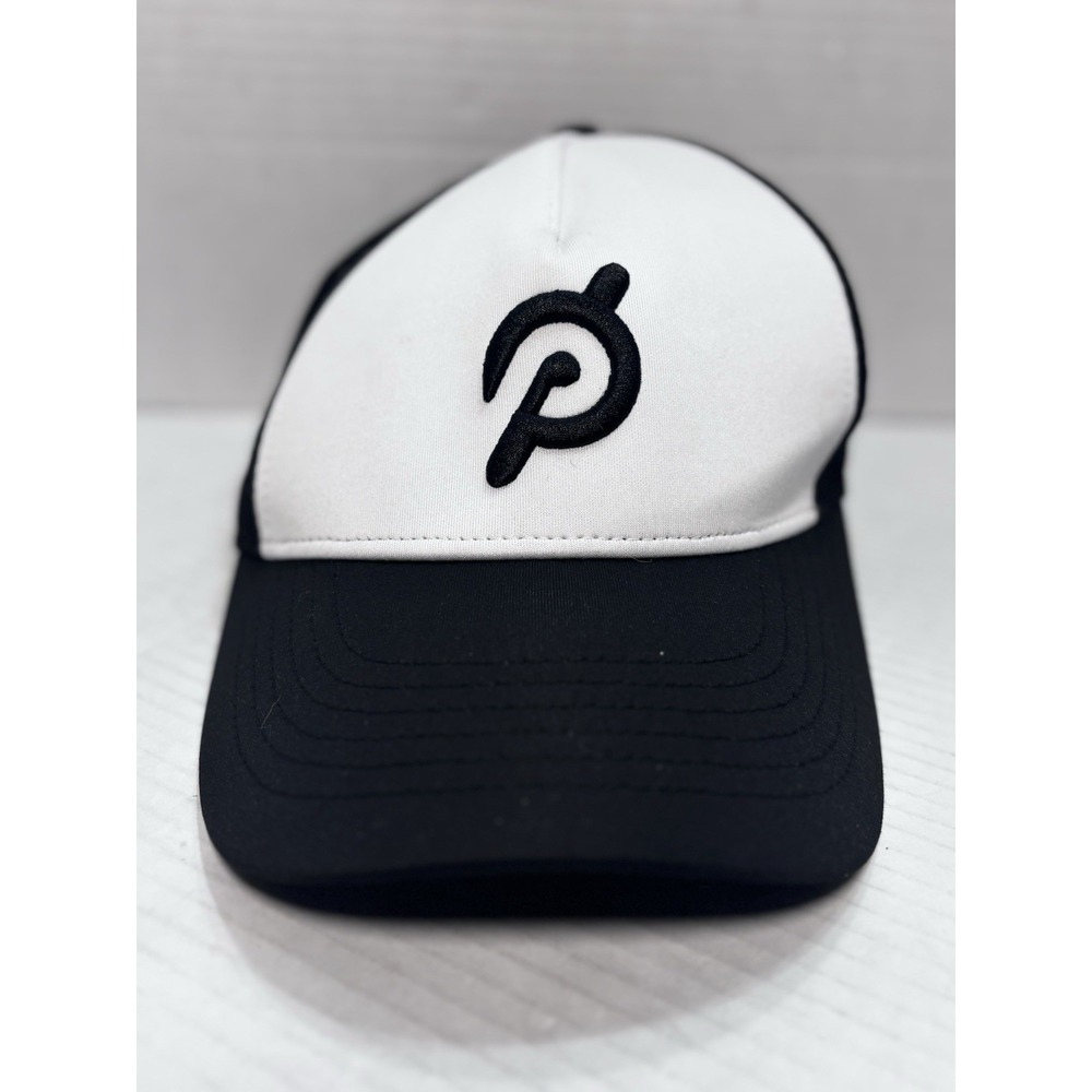 Peloton Logo Trucker‎ Hat Black White Mesh Snapback Adjustable Fitness Cap
